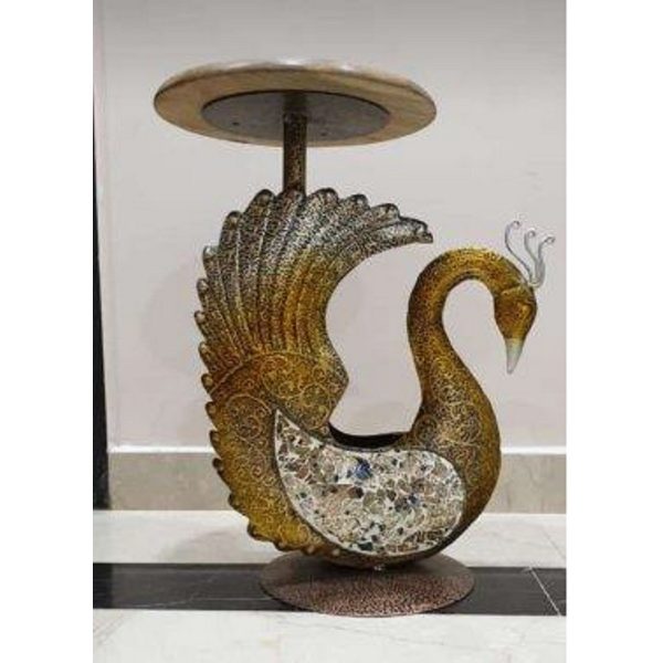 Peacock Decor Table For Home Decor