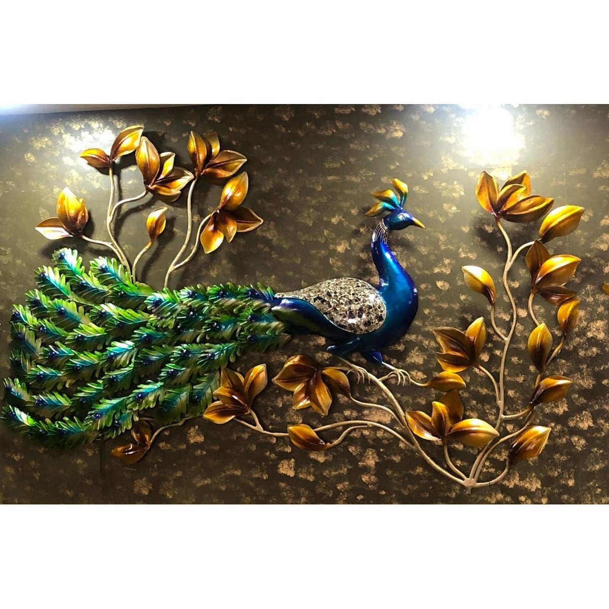 Wall Mounted Full Peacock Decorative Artwork - RichesM Healthcare