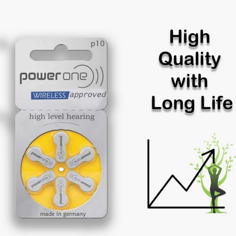 Power One P10 Hearing Aid Battery 1