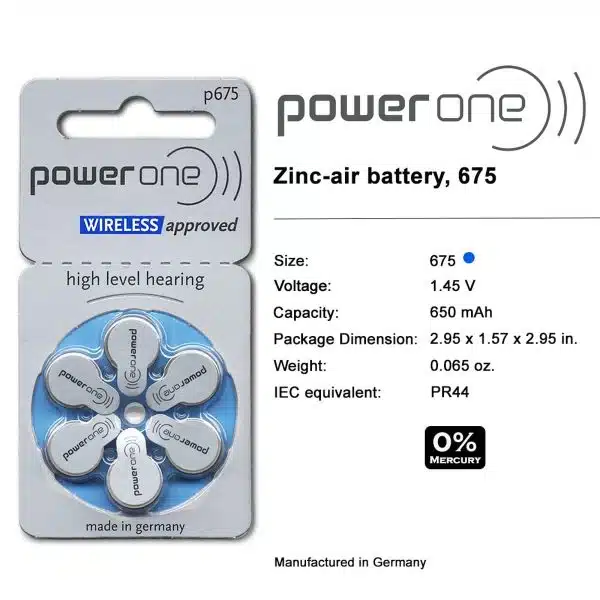 Power One PowerOne Size 675 Hearing Aid Batteries 2