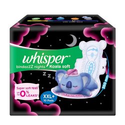 Whisper Bindazzz Nights Koala Soft Sanitary Pads XXL Pack Of 10