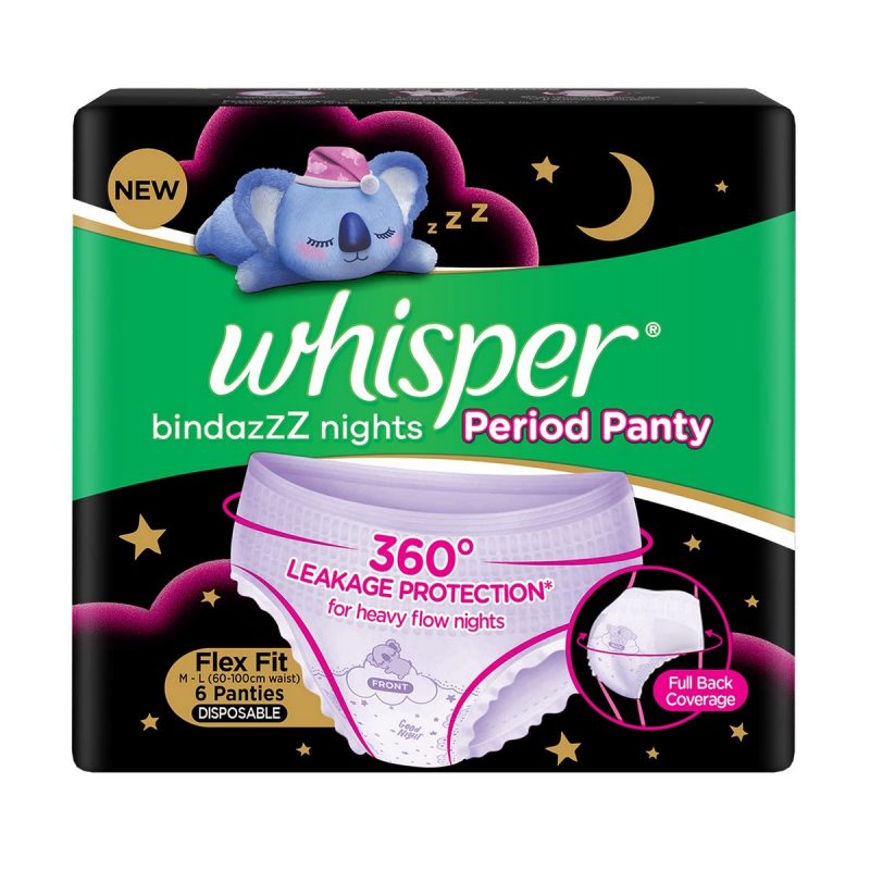 Whisper Bindazzz Nights Period Panties Pack Of 6 Pants