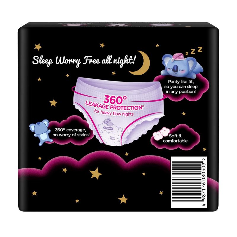 Whisper Bindazzz Nights Period Panties Pack Of 6 Pants3