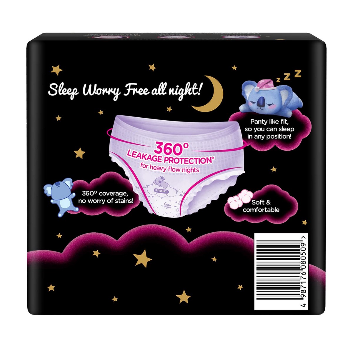 Whisper Bindazzz Nights Period Panties Sanitary Pad (Pack of 6+6) Sanitary  Pad, Buy Women Hygiene products online in India