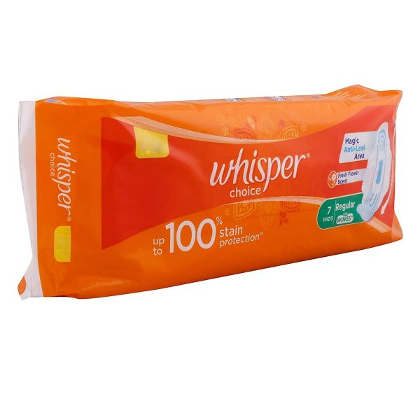 Whisper Choice Sanitary Napkins Ultra with Wings Pack of 7 Pads Regular 2