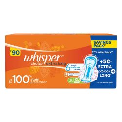 Whisper Choice Sanitary Pads With Wings For Women XL Size 18 Napkins