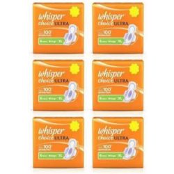 Whisper Combo of Ultra Choice Sanitary Pad Pack of 6 1