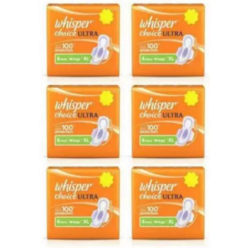 Whisper Combo of Ultra Choice Sanitary Pad Pack of 6 1