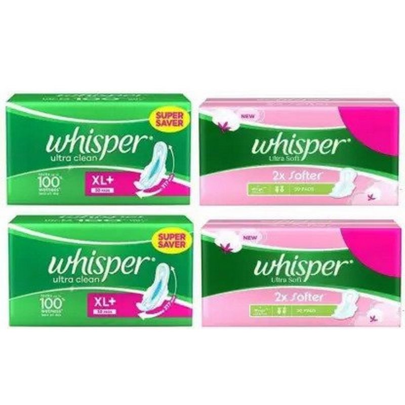 Whisper Ultra Clean And Ultra Soft Sanitary Pads 120 Pads