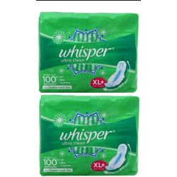 Whisper Ultra Clean Sanitary Pad XL Pack of 2 44 Pads Each