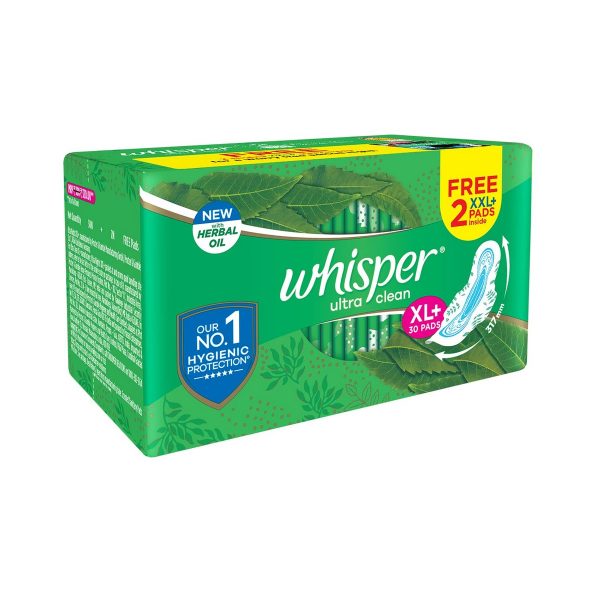 Whisper Ultra Clean Sanitary Pads For Women XL 30 Whisper Ultra Night XXL 2 Napkins 2