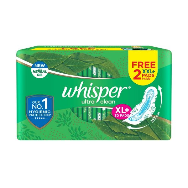 Whisper Ultra Clean Sanitary Pads For Women XL 30 Whisper Ultra Night XXL 2 Napkins 7 1