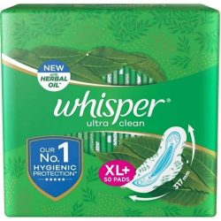 Whisper Ultra Clean Sanitary Pads XL wings 50 Count Sanitary Pad 2