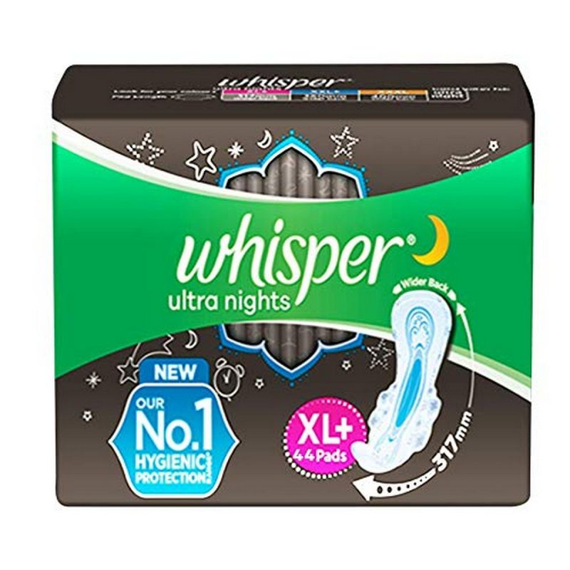 Whisper Ultra Night Sanitary Pads Xl 44 Napkins And Gillette Venus Snap Hair Remover For Smooth Skin With 3 Refills 3 1