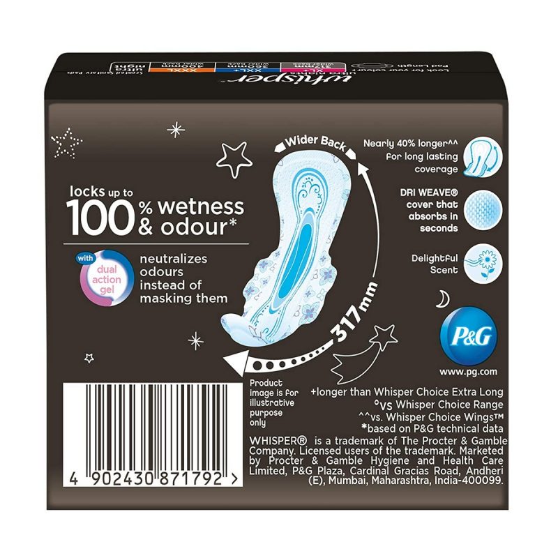 Whisper Ultra Night Sanitary Pads Xl 44 Napkins And Gillette Venus Snap Hair Remover For Smooth Skin With 3 Refills 7
