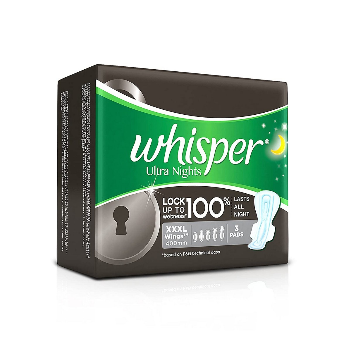 Buy Whisper Sanitary Pads - Ultra Clean For Women, XL+ 50pcs + Ultra Nights  XXXL Wings 20pcs Online at Best Price of Rs 1172.55 - bigbasket