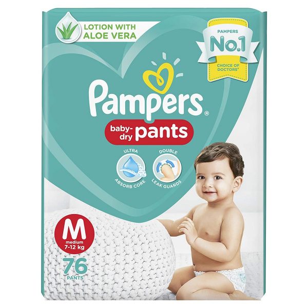Whisper Ultra Overnight Sanitary Pads With Wings XL 15 Pieces And Pampers New Diapers Pants Medium 76 Count2