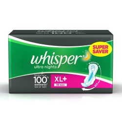Whisper Ultra Overnight Sanitary Pads XL Wings 30 Count 6