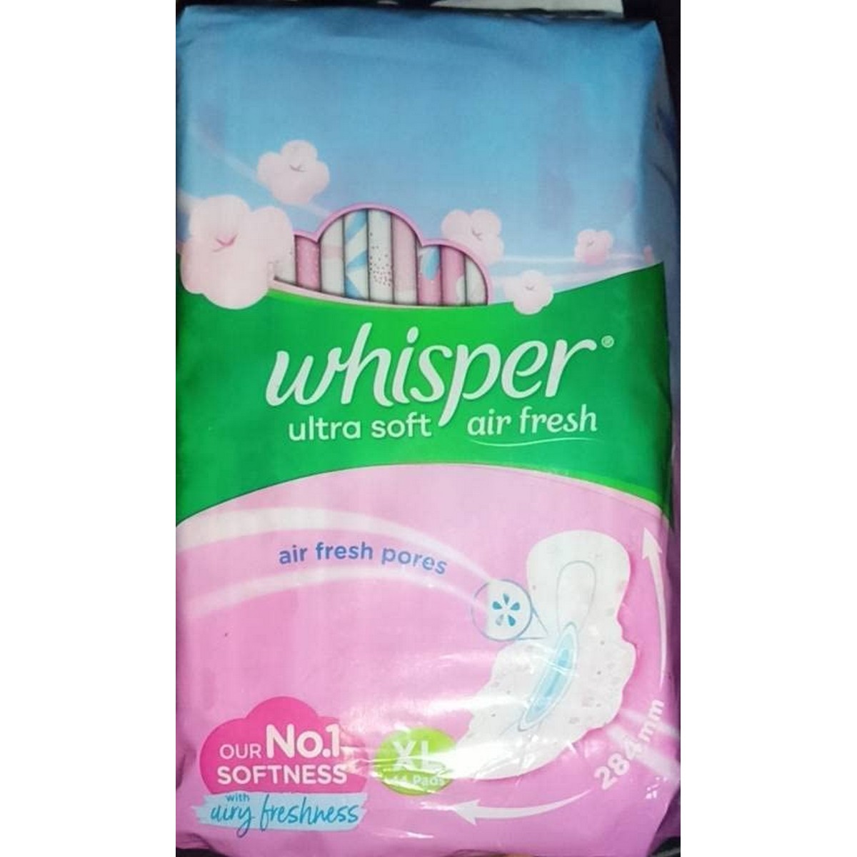 Whisper Ultra Skinlove Soft Sanitary Pads for Women|50 thin Pads|XL|Cottony  soft