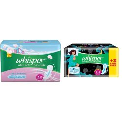 Whisper Ultra Soft Sanitary Pads 30s XL Ultra Overnight Sanitary Pads with Wings 30 Pieces XL 7