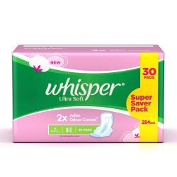 Whisper Ultra Soft Sanitary Pads XL 30 Count 2