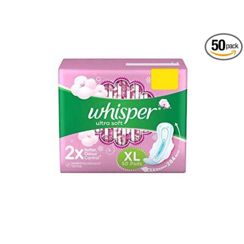 Whisper Ultra Soft Sanitary Pads for Women Large 50