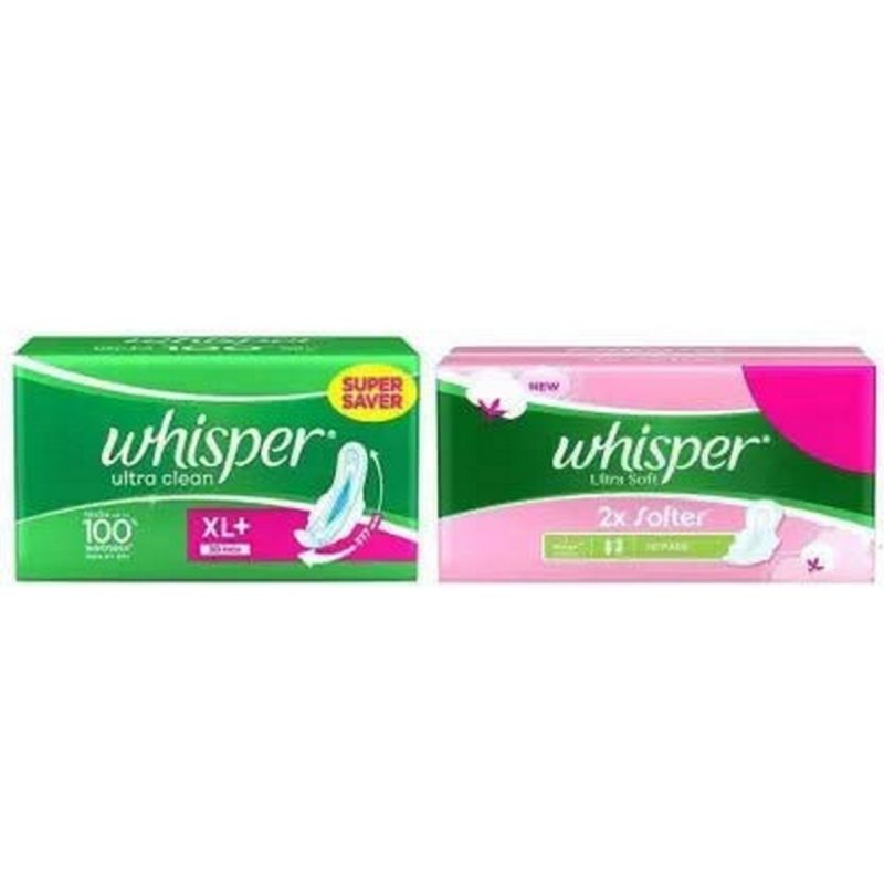 Whisper Ultra Soft and Ultra Clean Sanitary Pad Pack of 2