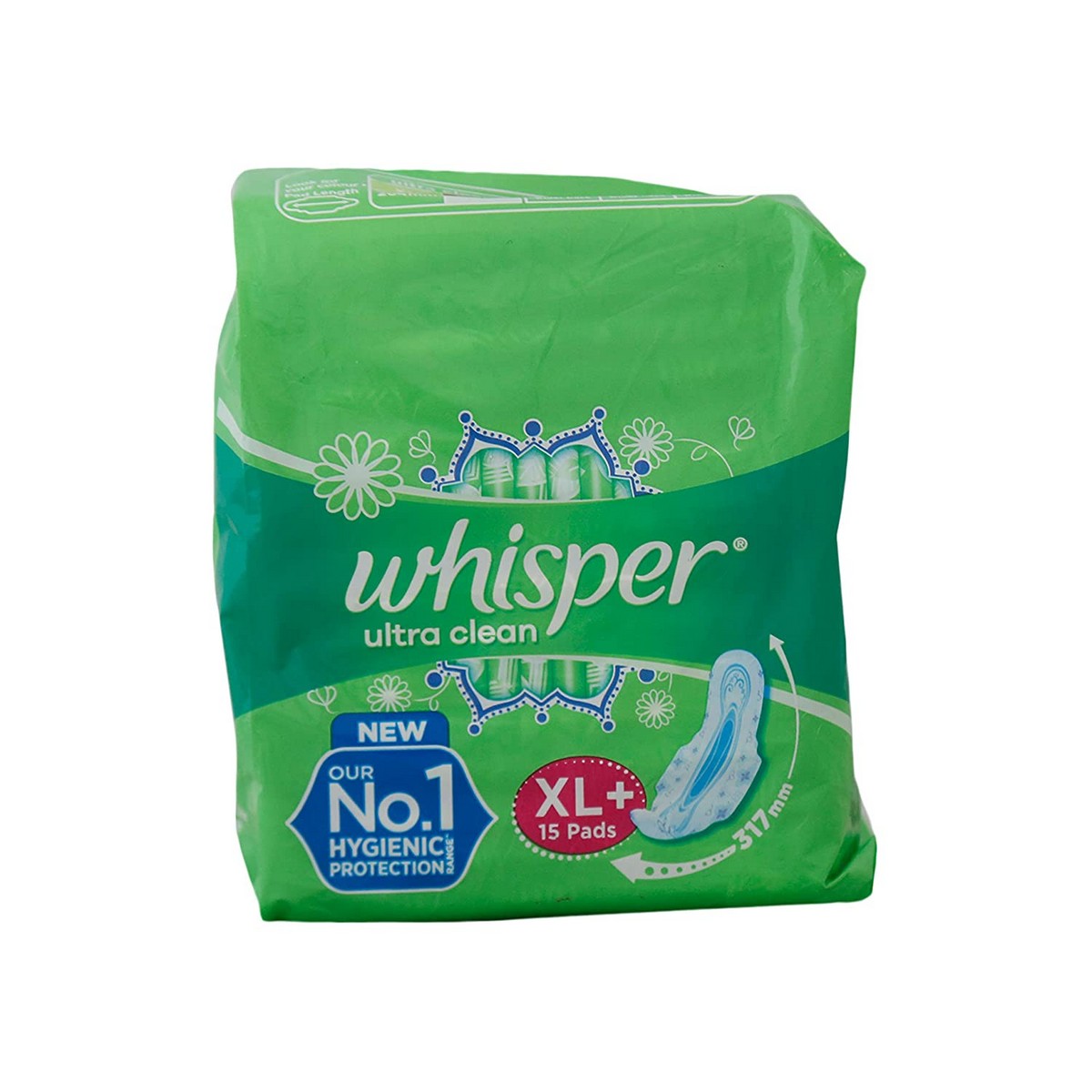New Whisper Ultra Clean Sanitary Pads for Women, XL+ 50 Napkins US