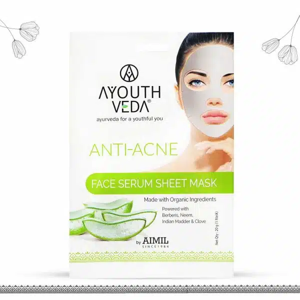 Ayouthveda Anti Acne Face Serum Sheet Mask For Acne Prone Skin 1