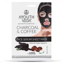 Ayouthveda Charcoal Coffee Face Serum Sheet Mask With Coffee Mint 1 Mask 5