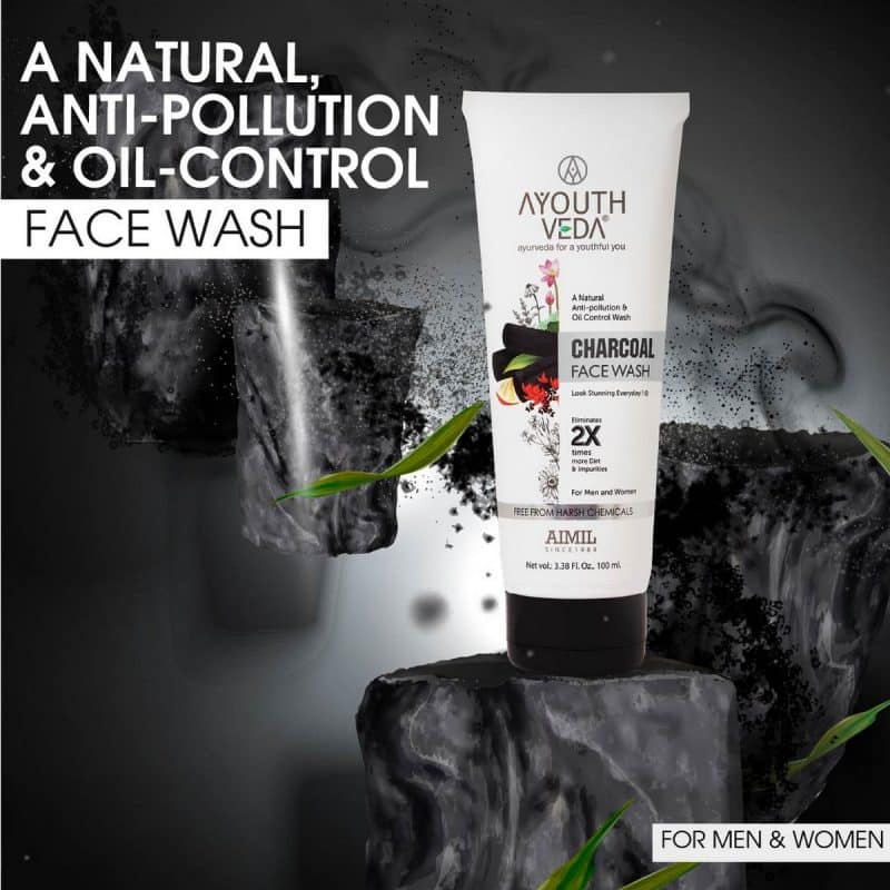 Ayouthveda Charcoal Face Wash with Activated Charcoal 100 ml 2