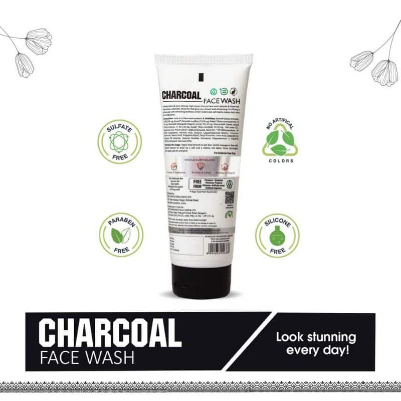 Ayouthveda Charcoal Face Wash with Activated Charcoal 100 ml 3