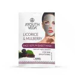 Ayouthveda Licorice Mulberry Face Serum Sheet Mask 20 Gm 5