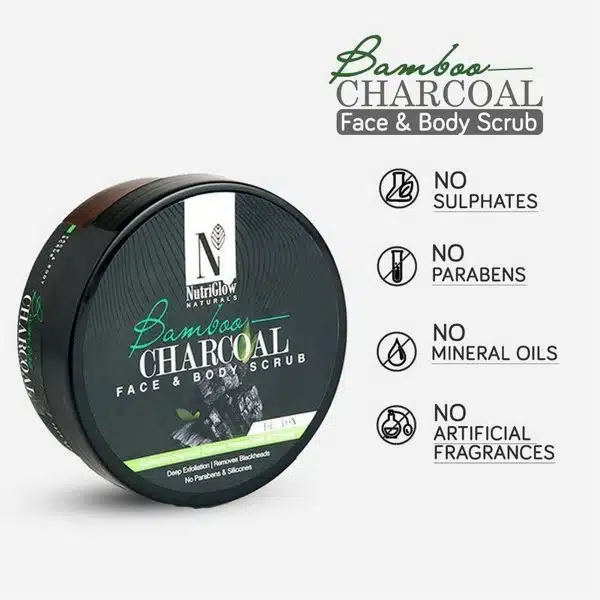 Bamboo Charcoal Face Body Scrub 200 gm 6