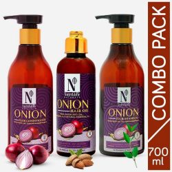 Combo Pack of 3 Onion Hair Oil 100 ml Onion Hair Shampoo150 ml Onion Hair Conditioner 150 ml