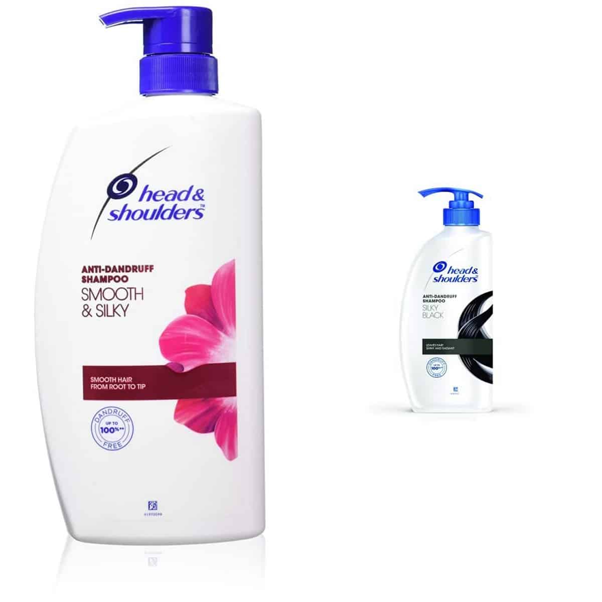 Head & Shoulders Smooth Shampoo (1 Ltr) and Head & Shoulders Silky Black  Shampoo (650 ml) - RichesM Healthcare