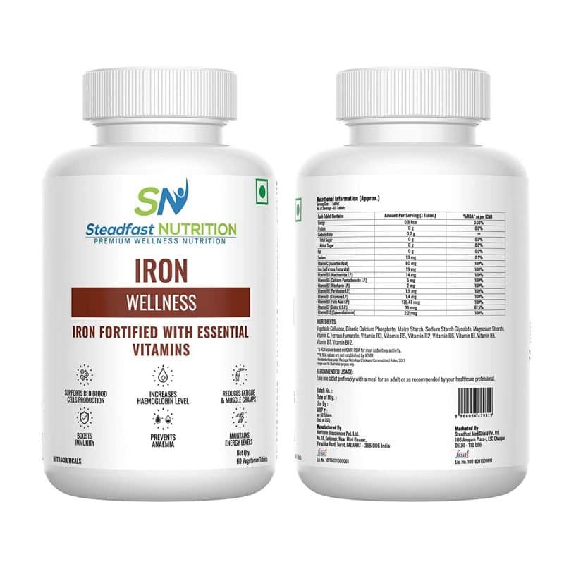 Iron 60 Vegetarian Tablets 3