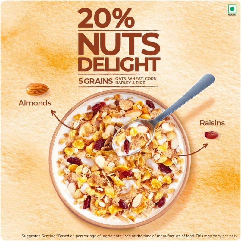 Kelloggs Muesli 20 Nuts Delight Breakfast Cereal 750g 2