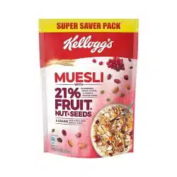 Kelloggs Muesli with 21 Fruit Nut Seeds Naturally Cholesterol Free 750g