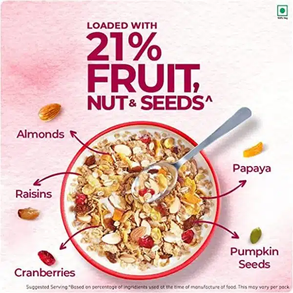 Kelloggs Muesli with 21 Fruit Nut Seeds Naturally Cholesterol Free 750g 4