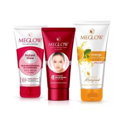 Meglow Skincare Combo Pack of 3 Premium Fairness Cream for Women 50g