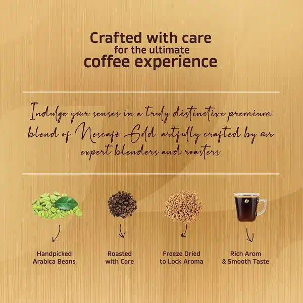 Nescafe Gold Blend Instant Coffee Powder 100g With Free Glass Mug 2