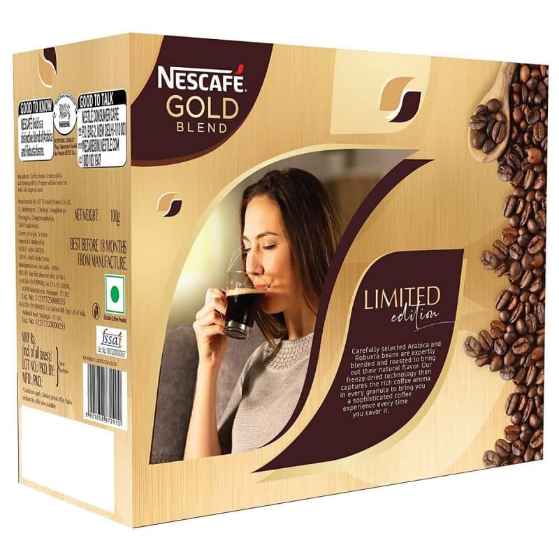 Nescafe Gold Blend Instant Coffee Powder 100g With Free Glass Mug 3