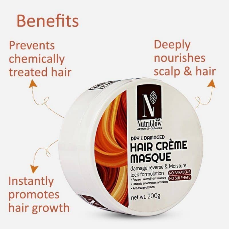 Nutriglow Advanced Organics Hair Creme Masque 200 gm 3