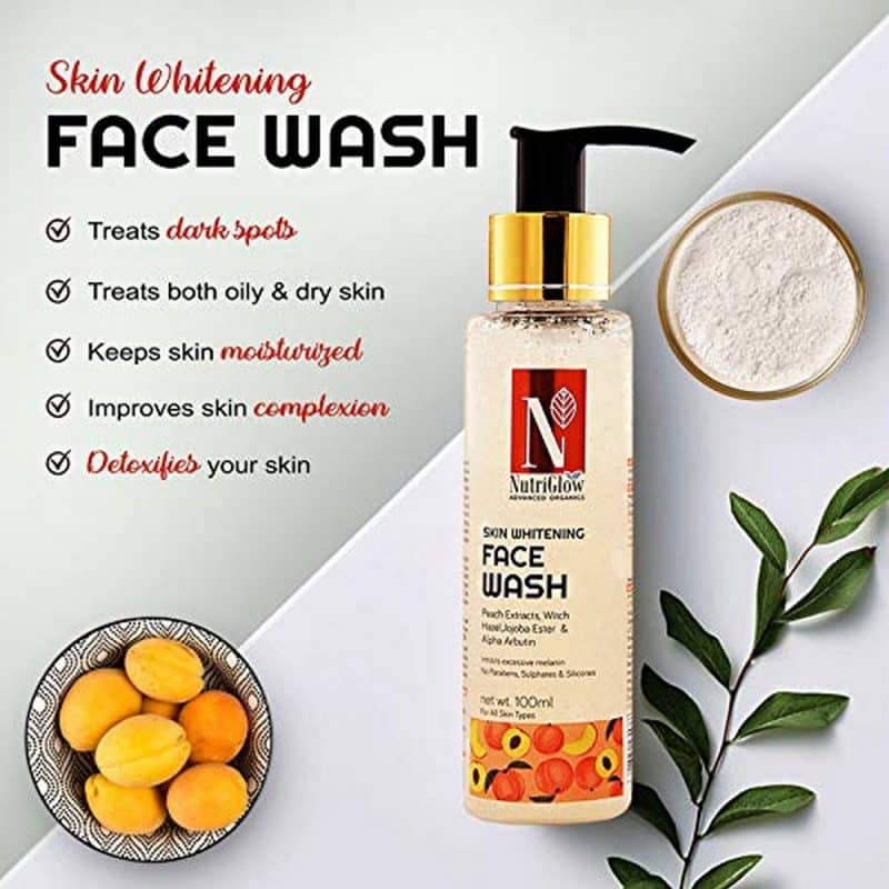 Nutriglow Advanced Organics Skin Whitening Face Wash 100 ml 2