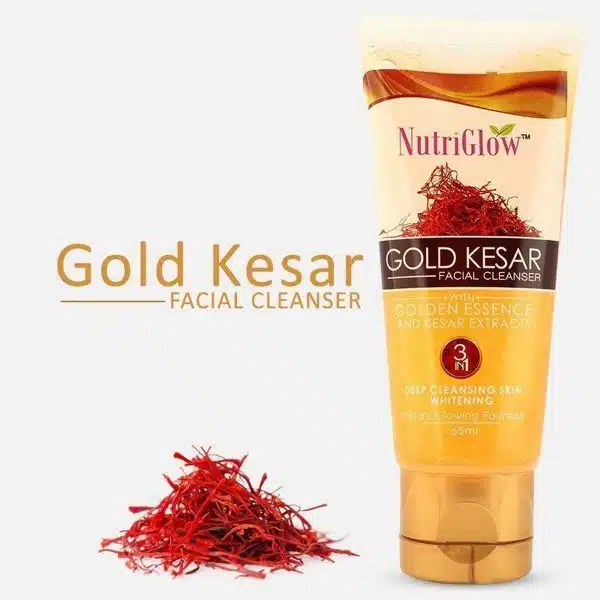Nutriglow Gold Kesar Facial Cleanser 65 ml 3