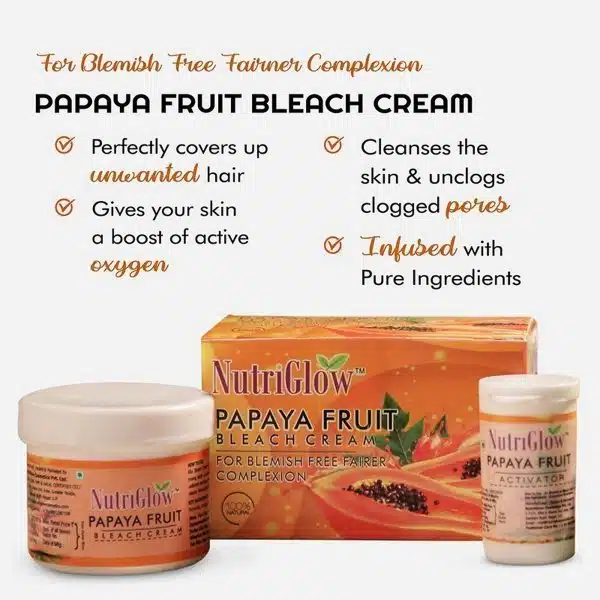 Nutriglow Papaya Bleach 43 gm 2