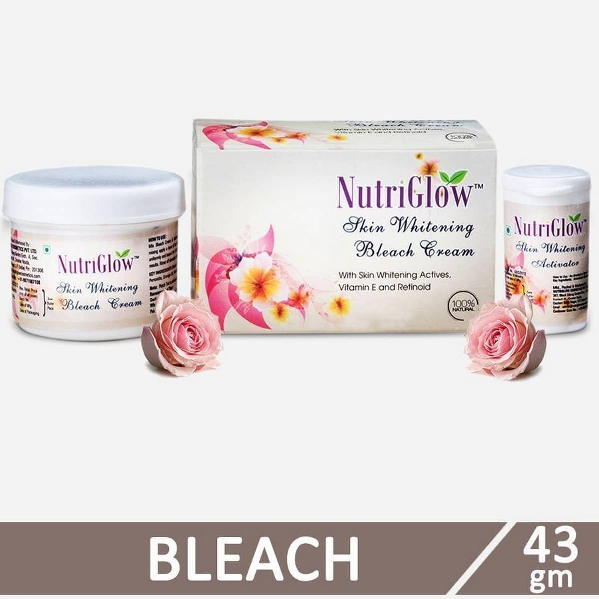 Nutriglow Skin Whitening Bleach 43 gm RichesM Healthcare