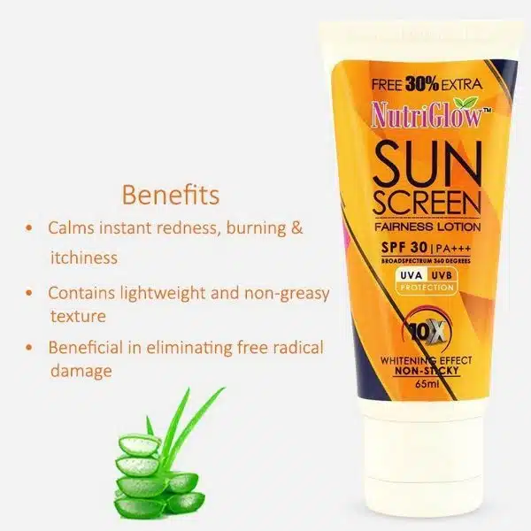 Nutriglow Sunscreen Fairness Lotion Spf 30 65 ml 2