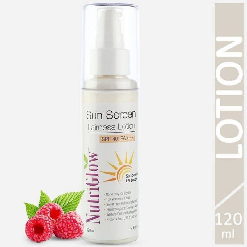 Nutriglow Sunscreen Fairness Lotion Spf 40 Pa 120 ml 8